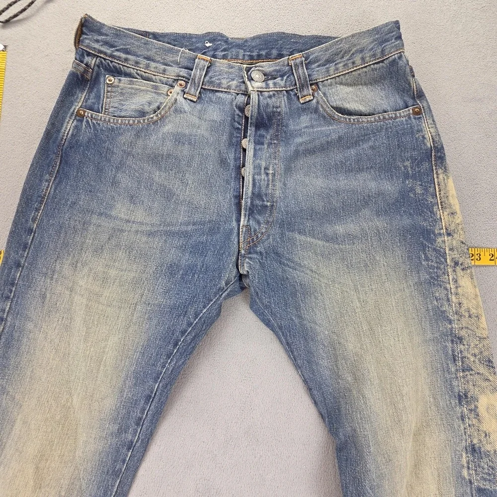 Vintage Levis 501 Jeans Mens‎ Blue Selvedge Button Fly Made USA Fits 30x32